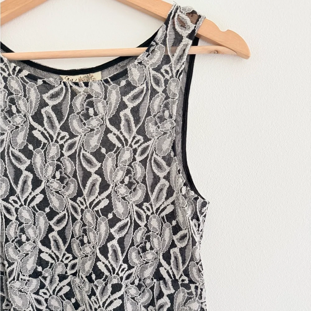 Free People Forever And Ever Floral Lace Mini Slip Dress Small